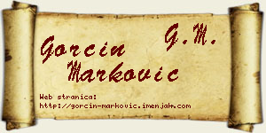 Gorčin Marković vizit kartica